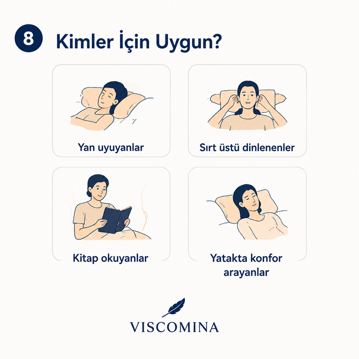 Viscomina Kelebek Uyku Yastığı Boyun Destekli %100 Memory Foam Visco Yastık (MAVİ)