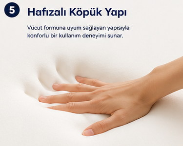 Viscomina Kelebek Uyku Yastığı Boyun Destekli %100 Memory Foam Visco Yastık (PEMBE)