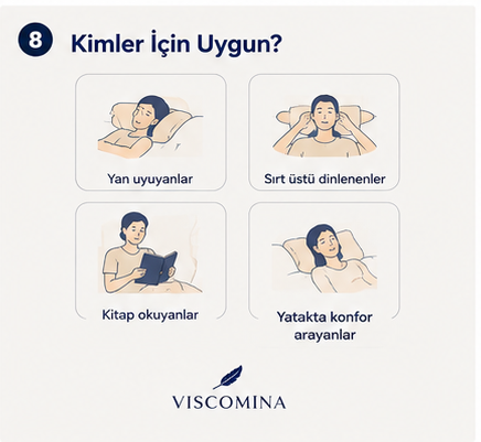 Viscomina Kelebek Uyku Yastığı Boyun Destekli %100 Memory Foam Visco Yastık (PEMBE)