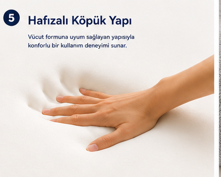 Viscomina Kelebek Uyku Yastığı Boyun Destekli %100 Memory Foam Visco Yastık (BEYAZ)